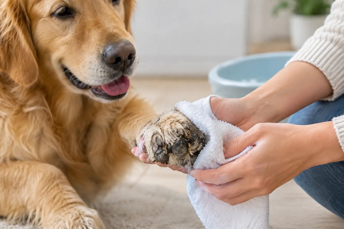 Pulire le zampe del cane dal sale stradale - PawFRESH Shop